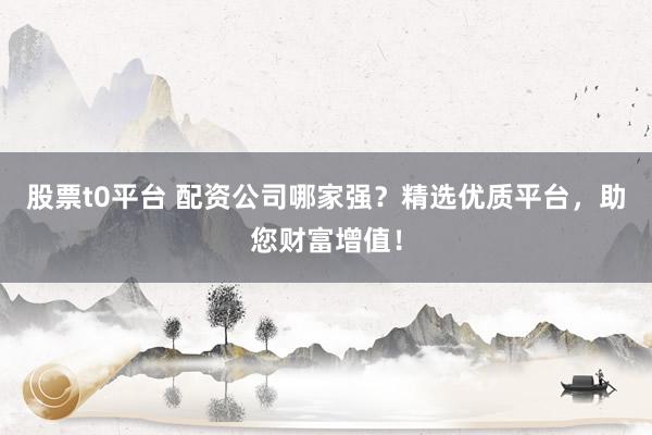 股票t0平台 配资公司哪家强？精选优质平台，助您财富增值！