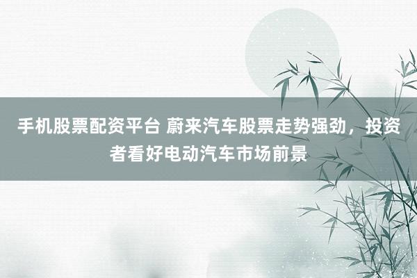 手机股票配资平台 蔚来汽车股票走势强劲，投资者看好电动汽车市场前景