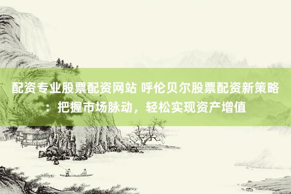 配资专业股票配资网站 呼伦贝尔股票配资新策略：把握市场脉动，轻松实现资产增值